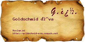 Goldschmid Éva névjegykártya